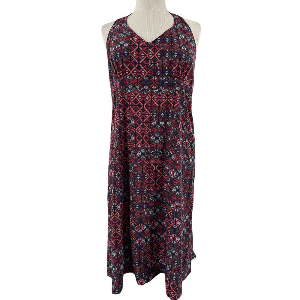 Krimson Klover women’s L Sleeveless Halter Maxi Dress‎ With Geometric Pattern